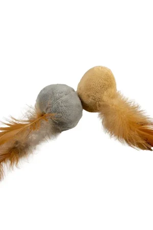 Lage Kosten Duvo+ Cushy Ballen Met Veren 2 st. Bruin/Grijs
